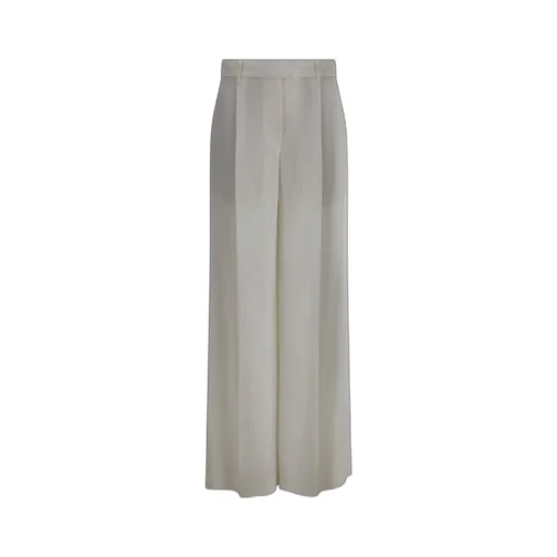 Fluid Twill Loose Pleated Trousers