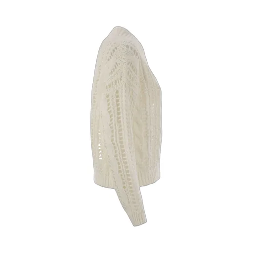 Cable-Knit Mesh Jumper