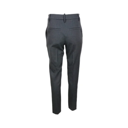 Pleated Cropped Tailored Trousers