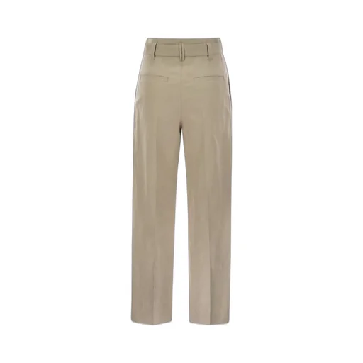 High-Waist Belted Trousers