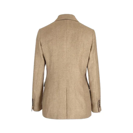 Double-Breasted Buttoned Blazer