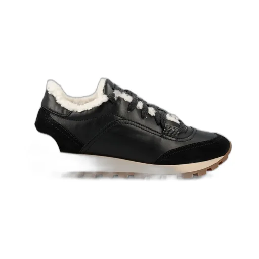 Shearling Lace-Up Sneakers