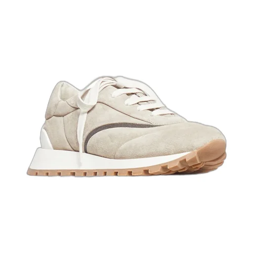 Panelled Lace-Up Sneakers