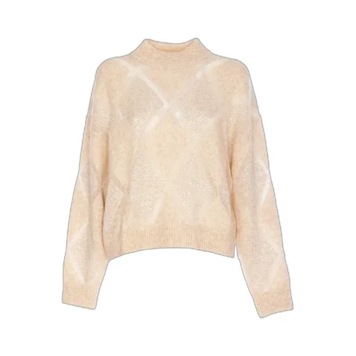 Sequin Embellished High-Neck Knitted Jumper