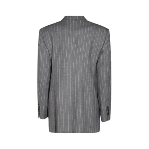 Striped Double-Breasted Jacket