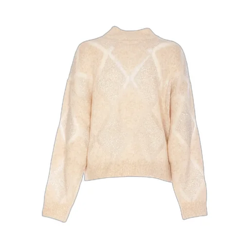Sequin Embellished High-Neck Knitted Jumper