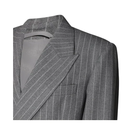 Striped Double-Breasted Jacket