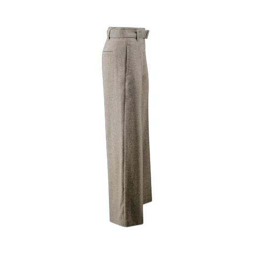 Chevron Loose Fit Belted Trousers