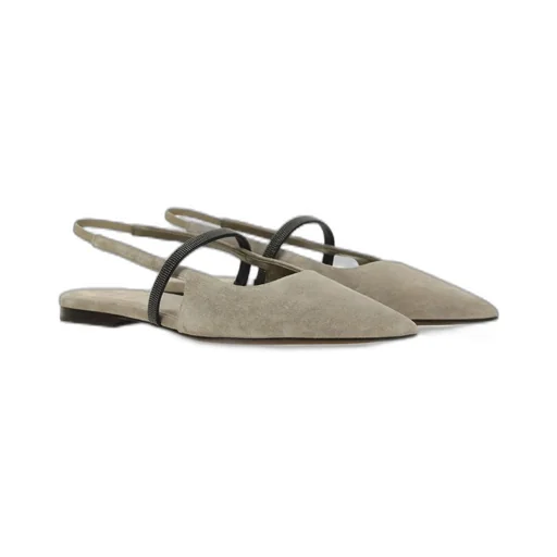 Pointed Toe Slingback Flat Shoes
