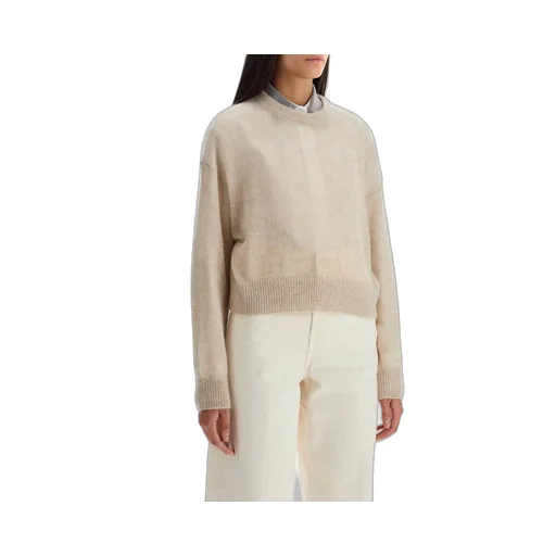 Long Sleeved Crewneck Knitted Jumper