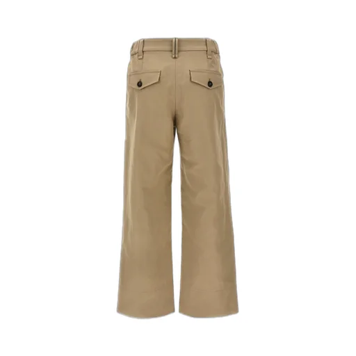 Embellished Cropped Chino Trousers