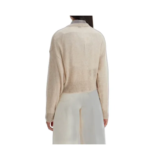 Long Sleeved Crewneck Knitted Jumper