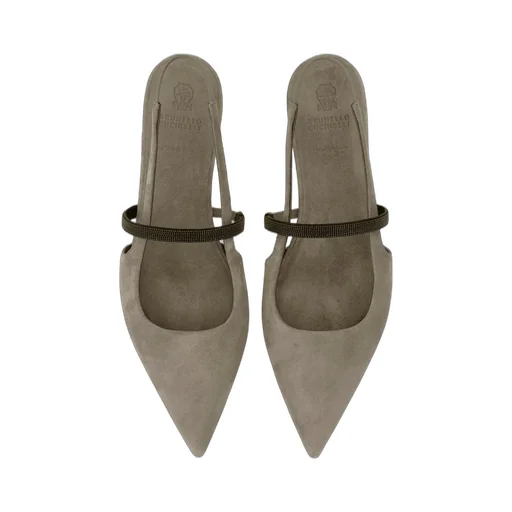 Pointed Toe Slingback Flat Shoes