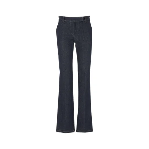 High-Waisted Flared Trousers