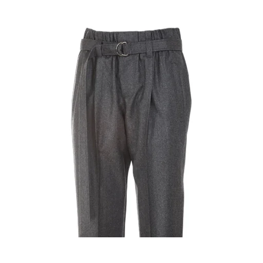 Pleat Detailed Belted Trousers