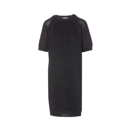 Crewneck Fine-Knitted T-Shirt Dress