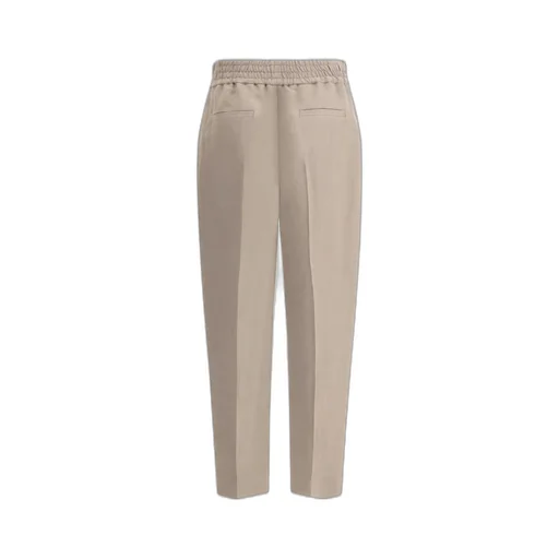 Fluid Twill Baggy Pull-On Trousers