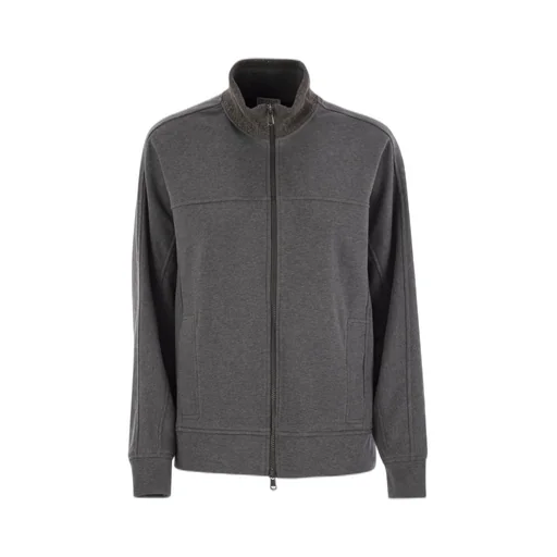 High-Neck Zipped Sweatshirt