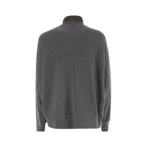 High-Neck Zipped Sweatshirt