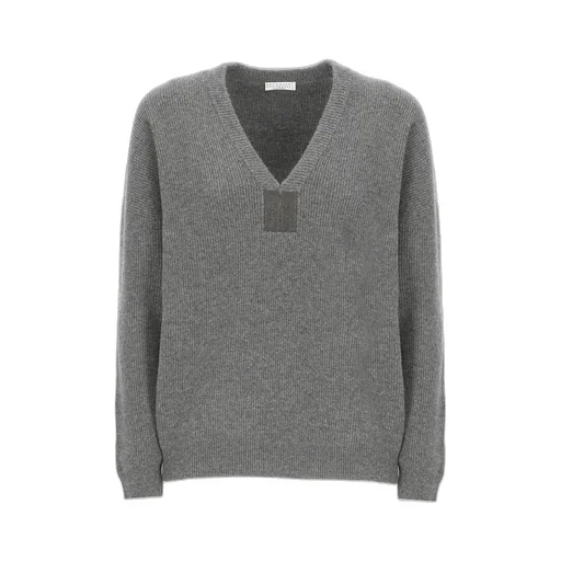 V-Neck Long-Sleeved Sweater