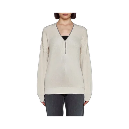 V-Neck Knitted Jumper