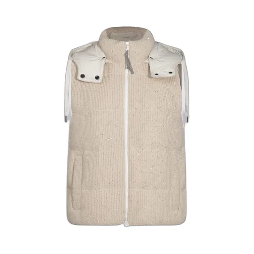 Drawstring Knitted Gilet