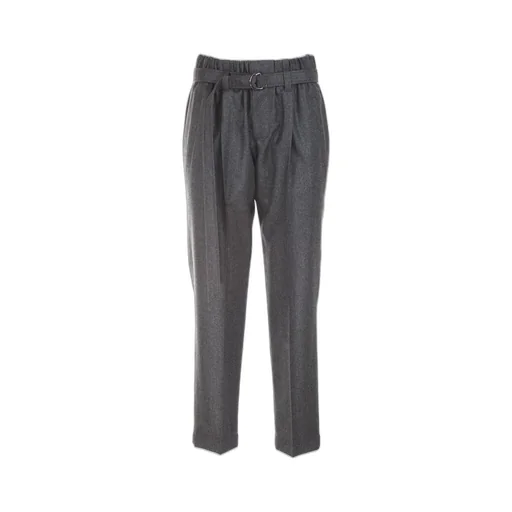 Pleat Detailed Belted Trousers