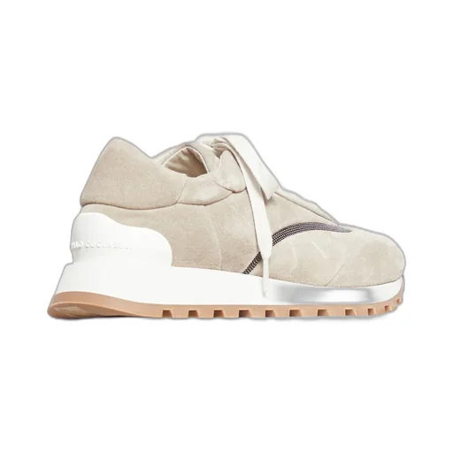 Panelled Lace-Up Sneakers