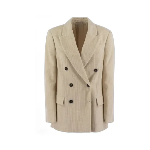 Double-Breasted Corduroy Blazer