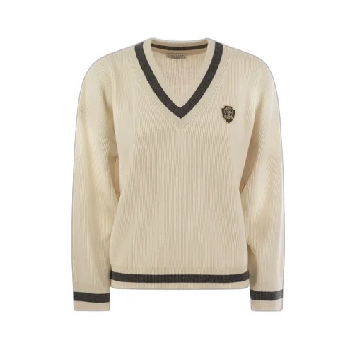 V-Neck Knitted Jumper