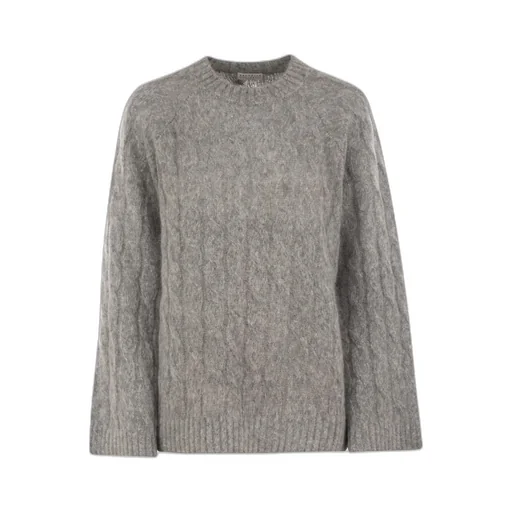 Rib-Knitted Crewneck Jumper