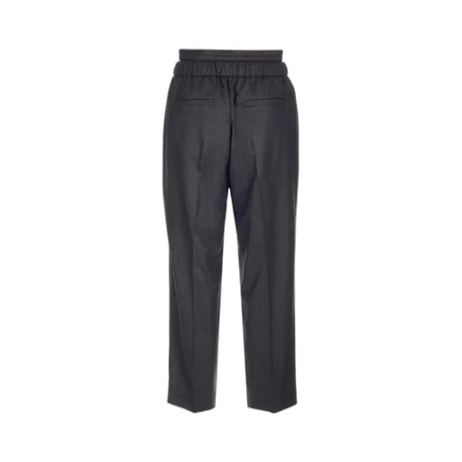 Drawstring High-Waisted Trousers