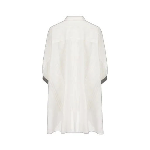 Semi-Sheer Straight Hem Shirt
