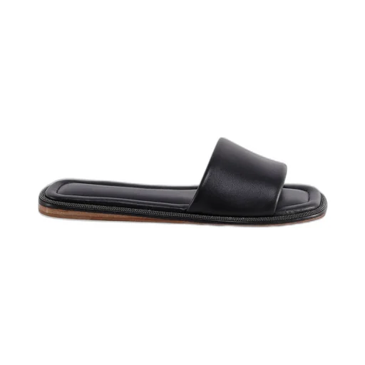 Square Toe Slip-On Slides