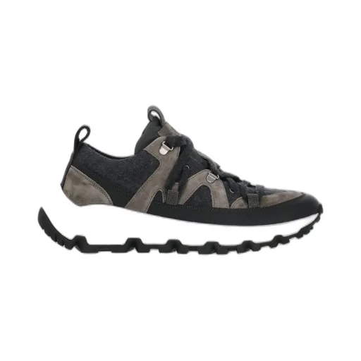 Round-Toe Lace-Up Sneakers