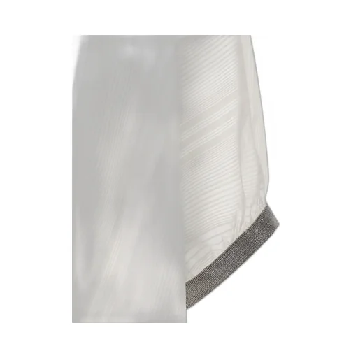Semi-Sheer Straight Hem Shirt