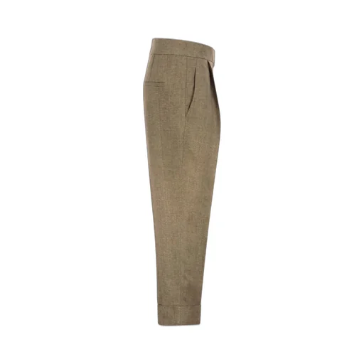 High-Waisted Cropped Leg Trousers