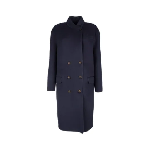 High-Neck Buttoned Coat