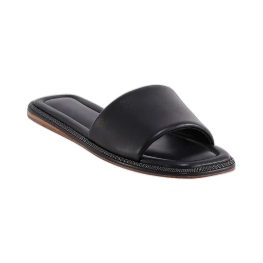 Square Toe Slip-On Slides