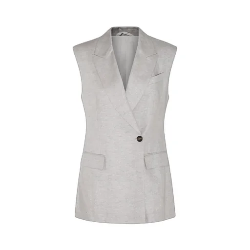 V-Neck Sleeveless Jacket