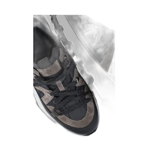 Round-Toe Lace-Up Sneakers