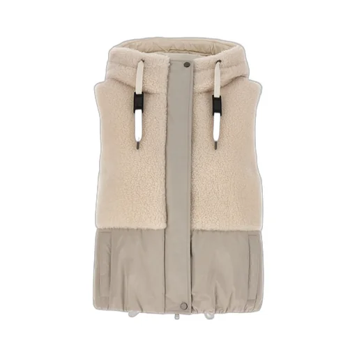 High-Neck Hooded Gilet
