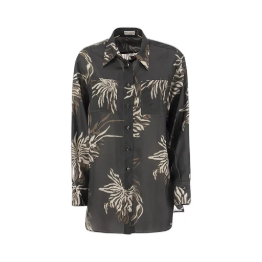 Abstract Printed Buttoned Shirt