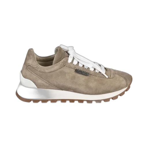 Round-Toe Lace-Up Trainers