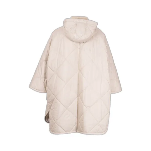 Wide-Sleeved Drawstring Quilted Coat