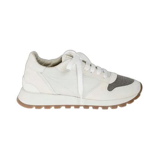 Panelled Lace-Up Sneakers