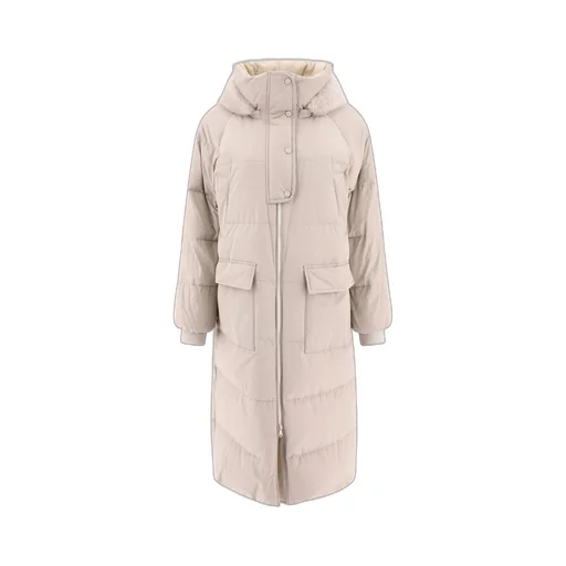 High-Neck Hooded Coat