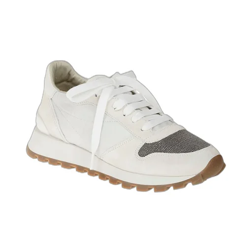 Panelled Lace-Up Sneakers