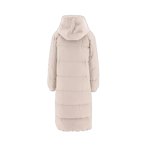 High-Neck Hooded Coat