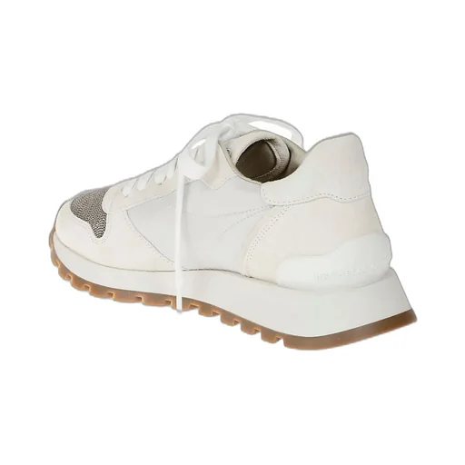 Panelled Lace-Up Sneakers